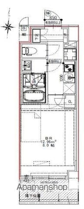 ＳーＲＥＳＩＤＥＮＣＥ錦糸町パークサイド[1K/25.8m2]の間取図