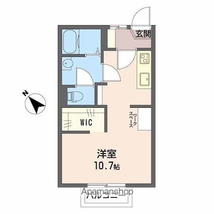 フレグランスステーション[1R/28.24m2]の間取図