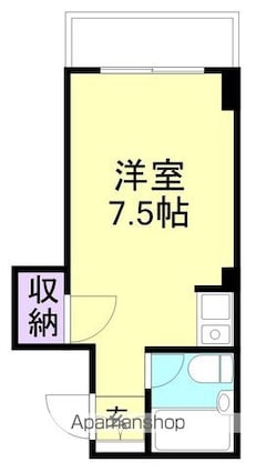 ロイヤルコーポ新通[1R/20m2]の間取図