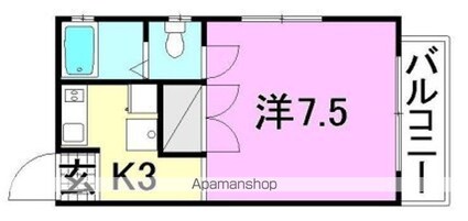 サンコービル[1K/21.39m2]の間取図
