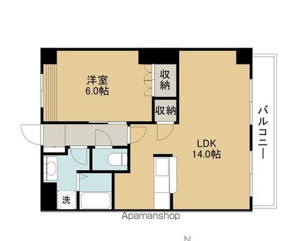 フォレスターアオエ[1LDK/45m2]の間取図