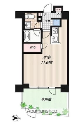 ＲＩＤＧＥ新宿西落合[1K/35.25m2]の間取図