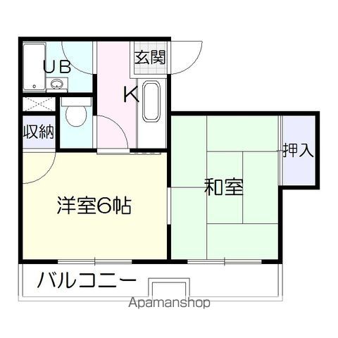 シャルルコーポ紫原の間取り写真