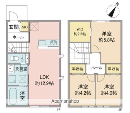 プラムハウス[3LDK/71.1m2]の間取図