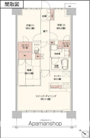 クレストフォルム柏サウスウィングの間取り