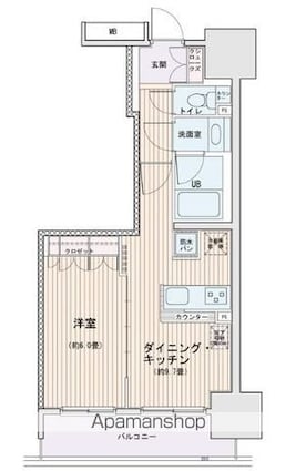 エスティメゾン錦糸町Ⅱ[1LDK/40m2]の間取図
