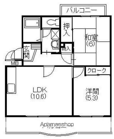 メディオ初生弐番館の間取り写真