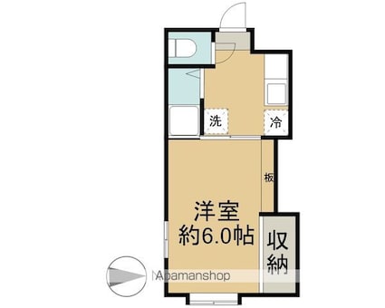 カルチェラタン・アパートメント[1K/20m2]の間取図
