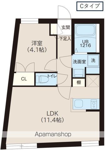 【新宿区西落合のマンションの間取り】