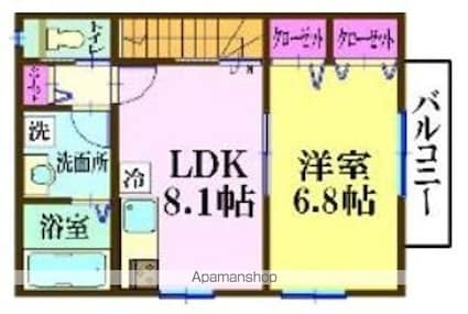 ナリトモ仁戸名Ｄ[1LDK/41.22m2]の間取図