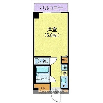 東京都立川市柴崎町２丁目[1R/20.65m2]の間取図