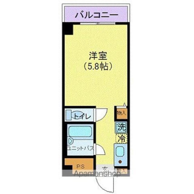 東京都立川市柴崎町２丁目[1R/20.65m2]の間取図