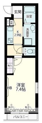 メゾンアスカ[1K/25.2m2]の間取図