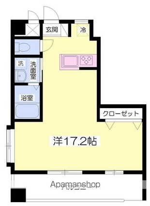 ドルーク道後南町[1R/36.02m2]の間取図