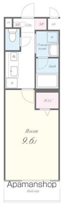 ラディエマルタ[1K/29.84m2]の間取図