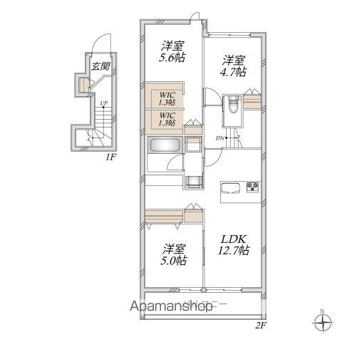 川越市的場メゾンの間取り写真