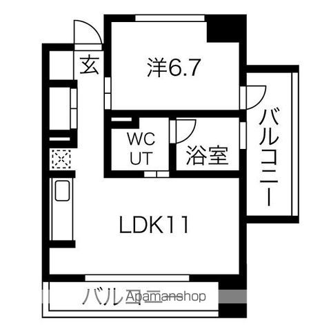 白川公園パークマンションの間取り写真