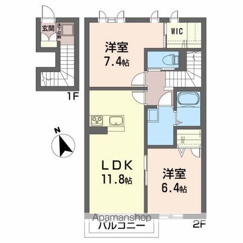 ヴィラーチェ堀西の間取り写真
