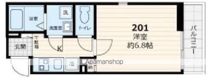 ヴィラ東高円寺[1K/21.73m2]の間取図