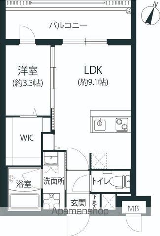 警固ビューアパートメントの間取り