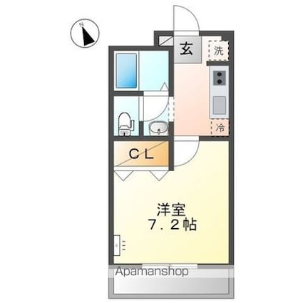 ＤＲＥＡＭＴＯＷＮ[1K/24.84m2]の間取図