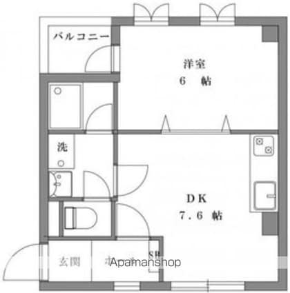 ベルプラザ[1DK/31.5m2]の間取図