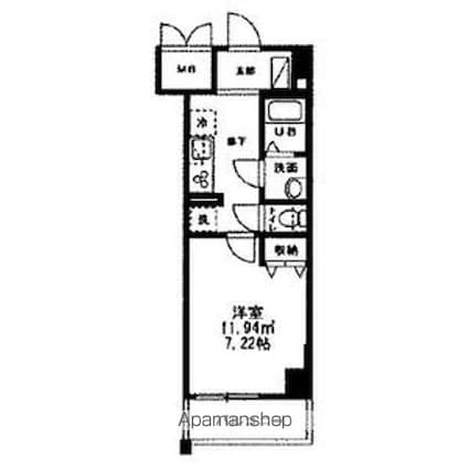 モアナレジデンス[1K/27.58m2]の間取図