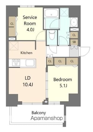 ＳーＲＥＳＩＤＥＮＣＥ板橋大山ｂｒｉｍ[1SLDK/47.5m2]の間取図