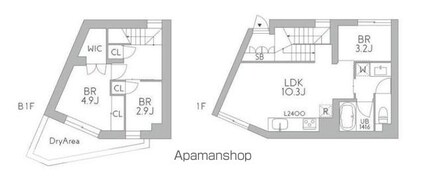 ＧｒａｎＤｕｏＵｍｅｇａｏｋａ[2LDK/65.19m2]の間取図
