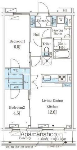 【杉並区堀ノ内のマンションの間取り】