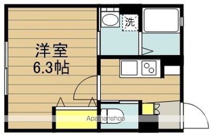 サンワードＮ[1K/21.8m2]の間取図