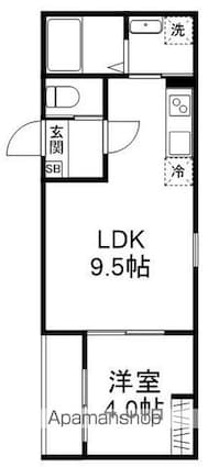 ＧＲＡＤＵＳ八千代台Ⅲ[1LDK/30.01m2]の間取図