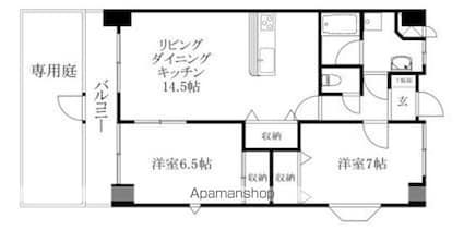 フォーレスト２[2LDK/63.61m2]の間取図