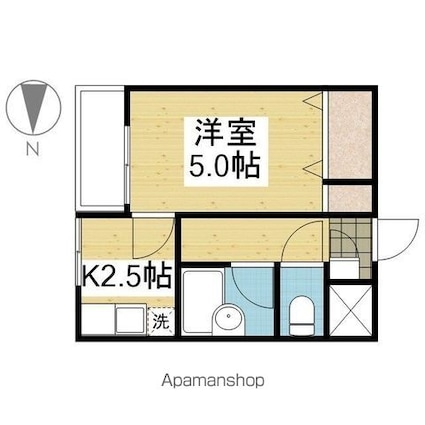 ジョイフル今市[1K/22.34m2]の間取図