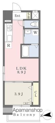 ＭＡＹＦＡＩＲ　ＫＩＹＯＭＡＣＨＩ　ＰＲＥＭＩＵＭ[1LDK/32.2m2]の間取図