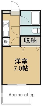 フラットリア仙台駅東[1K/23.93m2]の間取図