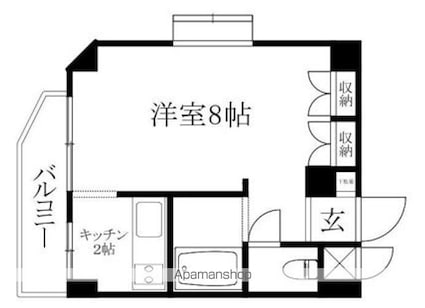 パラドール東雲１[1K/22.54m2]の間取図