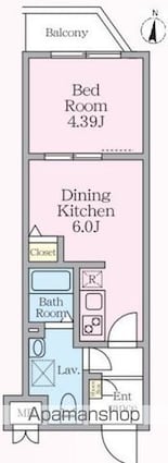 ＨＹ’ｓ桜台[1DK/25.5m2]の間取図