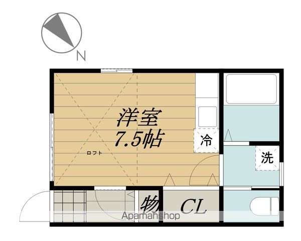 立川市西砂町のアパートの間取り