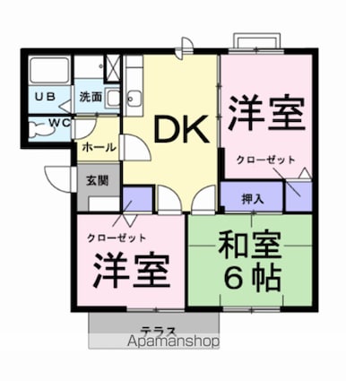 和歌山県和歌山市吉礼[3DK/56.95m2]の間取図