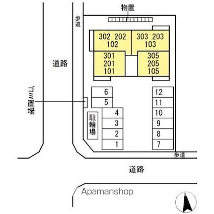 フォーチューン[1LDK/40.39m2]の配置図