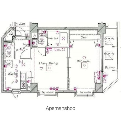 ロイヤルガーデン哲学堂[1LDK/39.44m2]の間取図