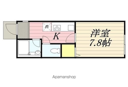 和歌山県海南市重根[1K/20m2]の間取図