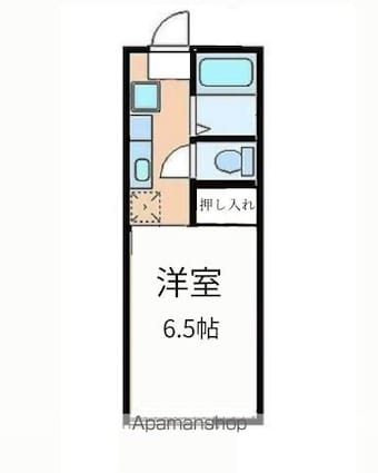 シャトレーⅠ松ケ丘[1K/19.87m2]の間取図