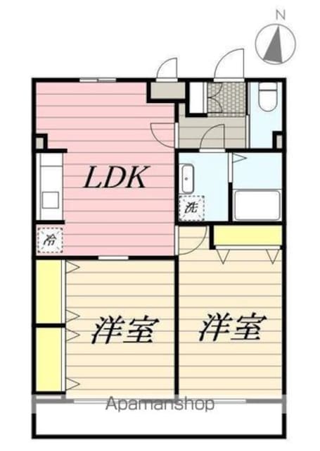 カーサ武蔵野フォレスト[2LDK/50.21m2]の間取図