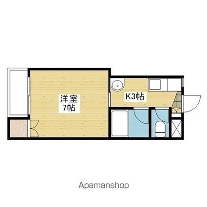 参川第４マンション[1K/22m2]の間取図
