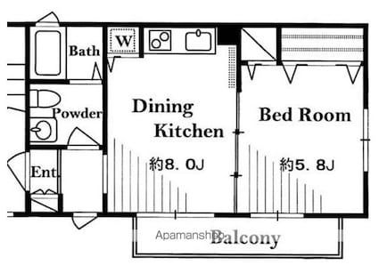 パレルモ　アネックス[1DK/33.75m2]の間取図