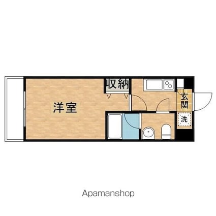 アポー堀之内[1K/21.75m2]の間取図