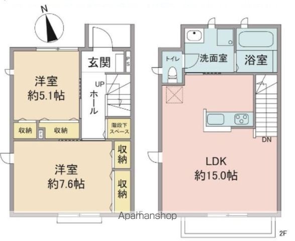 【日野市日野本町のテラスの間取り】