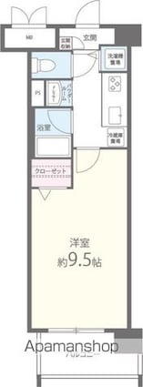 メゾンクレールⅢ[1K/27.94m2]の間取図